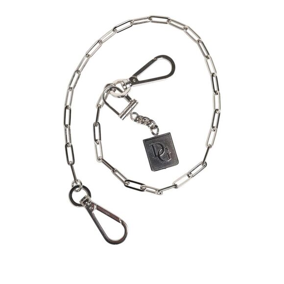 Dolce & Gabbana Silver Tone Metal Chain DG Charm Belt Men's Keychain